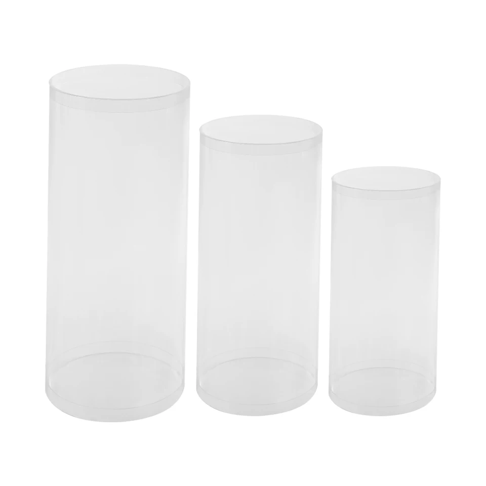 Clear Cylinder Pedestal Stands for Events