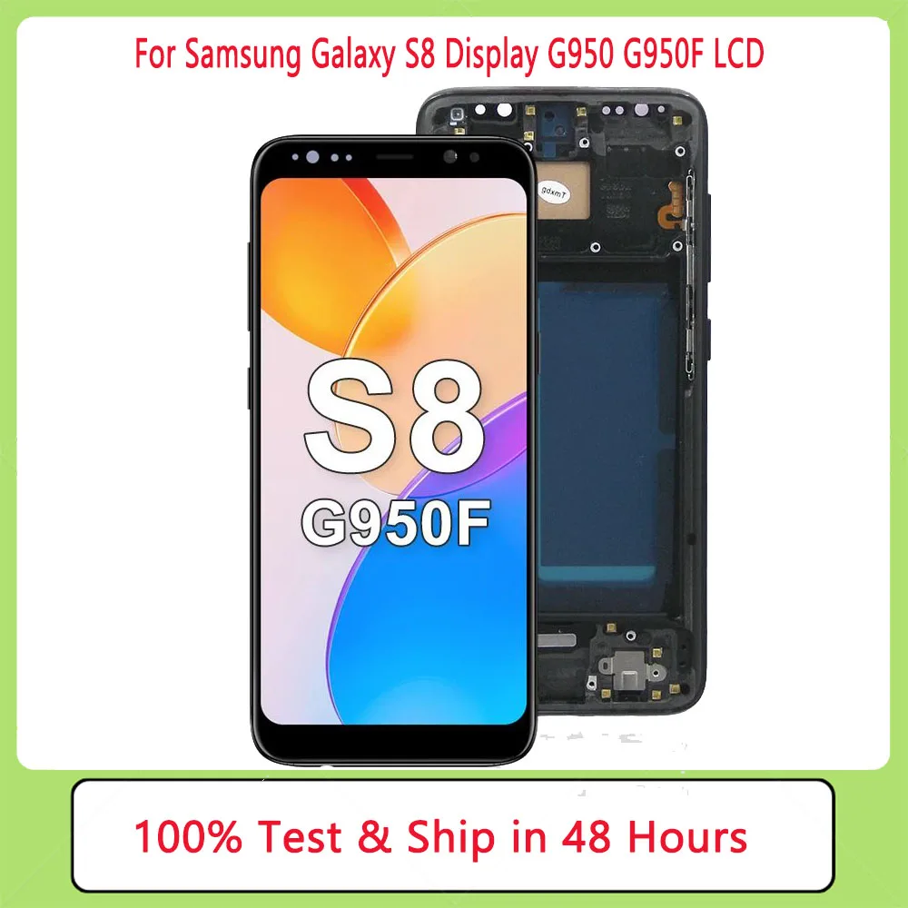 

ЖК-экран для Samsung Galaxy S8, ЖК-дисплей, цифровой сенсорный экран для Samsung Galaxy S8, дисплей, сенсорный экран с дигитайзером R