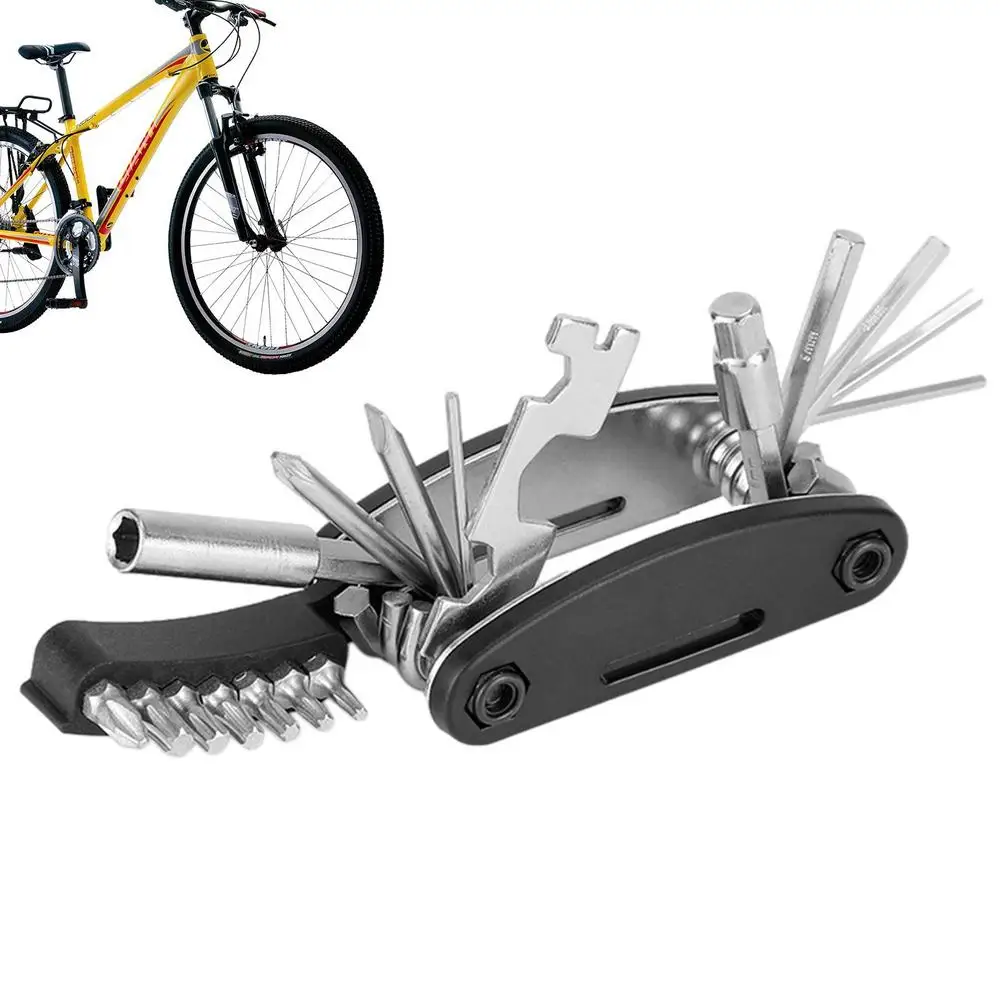 Kit de herramientas para bicicleta, multiherramienta 20 en 1, kit de  herramientas de reparación de bicicleta de montaña con llave de hueso para