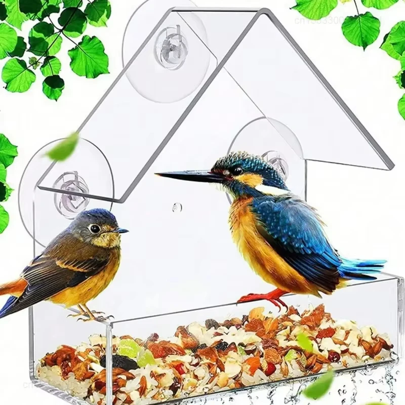 Clear Window Bird Feeder 3
