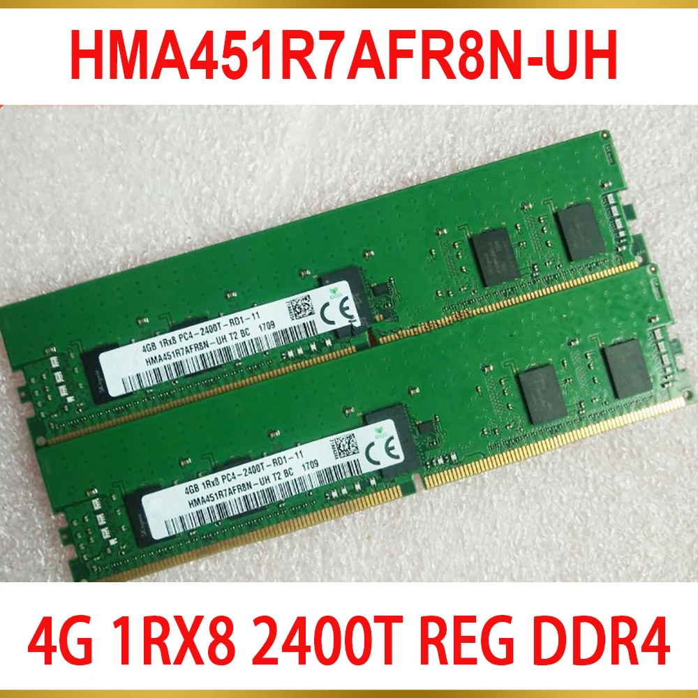 1PCS For SK Hynix RAM 4GB 4G 1RX8 2400T REG DDR4 Server Memory HMA451R7AFR8N UH