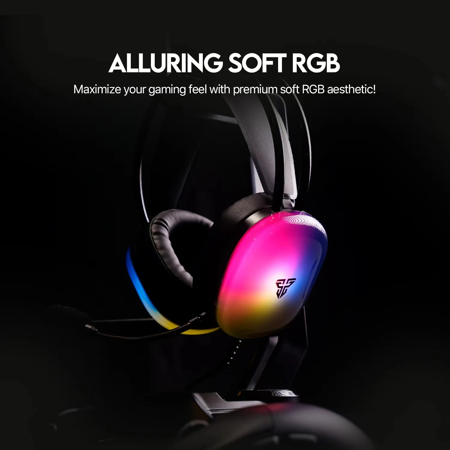 FANTECH AURORA HG29 Kabelgebundenes Headset mit 7.1 virtuellem Surround-Sound, Soft-RGB-Beleuchtung, 50-mm-Treibern, Mikrofon für PC_voghion.com