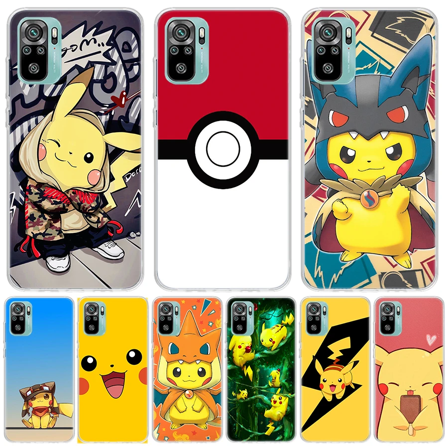 Pokemon Anime Pikachue For Xiaomi Redmi 10 10A 10C 9 9A 9C 9T Phone Case 8 8A 7 7A 6 6A S2 K20 K30 K40 Pro Prime Cover Coque