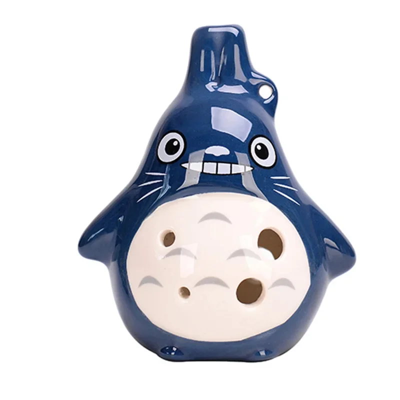 Ceramic Ocarina Handmade Ocarina 6 Hole Small Cartoon Character Ocarina Flute Alto C Tone Beginner Orff Instrument Tourist Souvenir Teaching Toys Ceramic Pendant