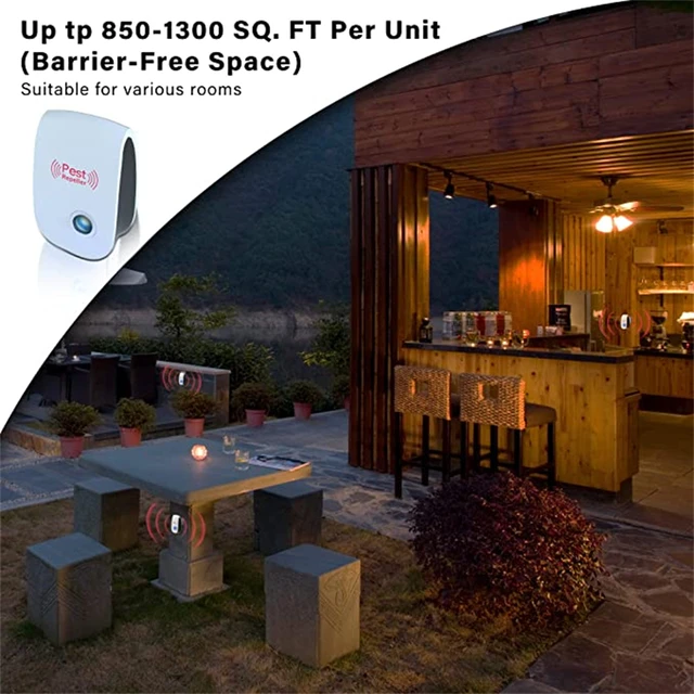 Eu/Usa Ultrahangellenes Szúnyogok Rovarcsökkentője Ház Patkány Egér Csótány Kártevő Patkányok Elutasítják A Riasztó Elektronikus Szúnyoggyilkosot - Image 4