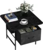 Coffee Tables for Living Room,2-Tier Farmhouse Center Table with Round Corners for Small Space,Small Apartment,Office 2