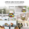 Custom 3x3 Rubiks Cube Pattern Tissue Box Cover PU Leather Square Facial Tissues Holder for Bathroom 5