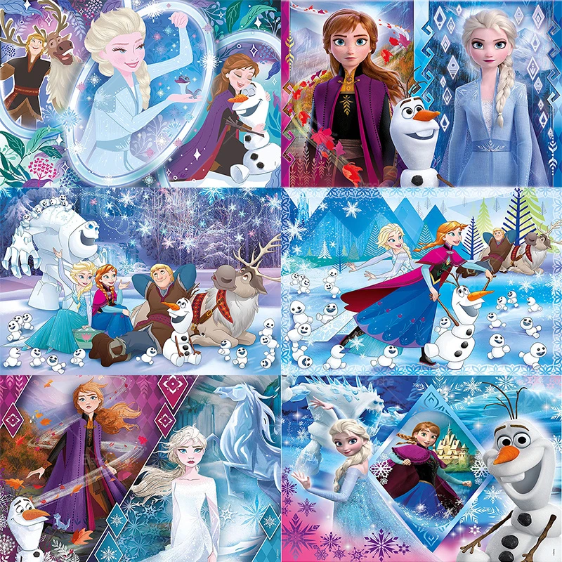 Congelado elsa anna olaf imagem dos desenhos animados gelo mundo disney  puzzles 300 500 1000 peças de papel jigsaw para meninas crianças  adolescente amigo presentes brinquedo| | - AliExpress