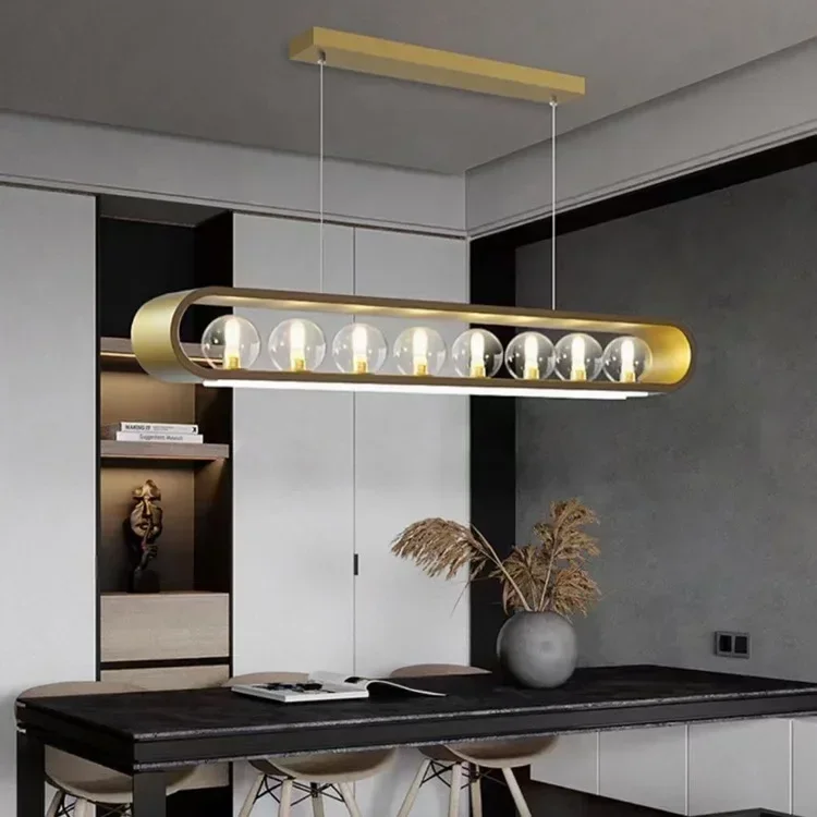 Description Picture 4 of itemModern Led Pendant Lights Gold White Chandelier Indoor Lighting For Dining Room Kitchen Led Fixtures Living Room Decoration