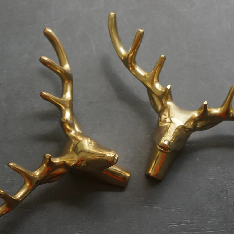 Cobre puro forma animal alça sólida, luxo
