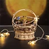 Robotime Rotating Starry Night Mechanical Music Box 3D Wooden Puzzle Assembly Model Building Craft Kits for Children Kids AMK51 3