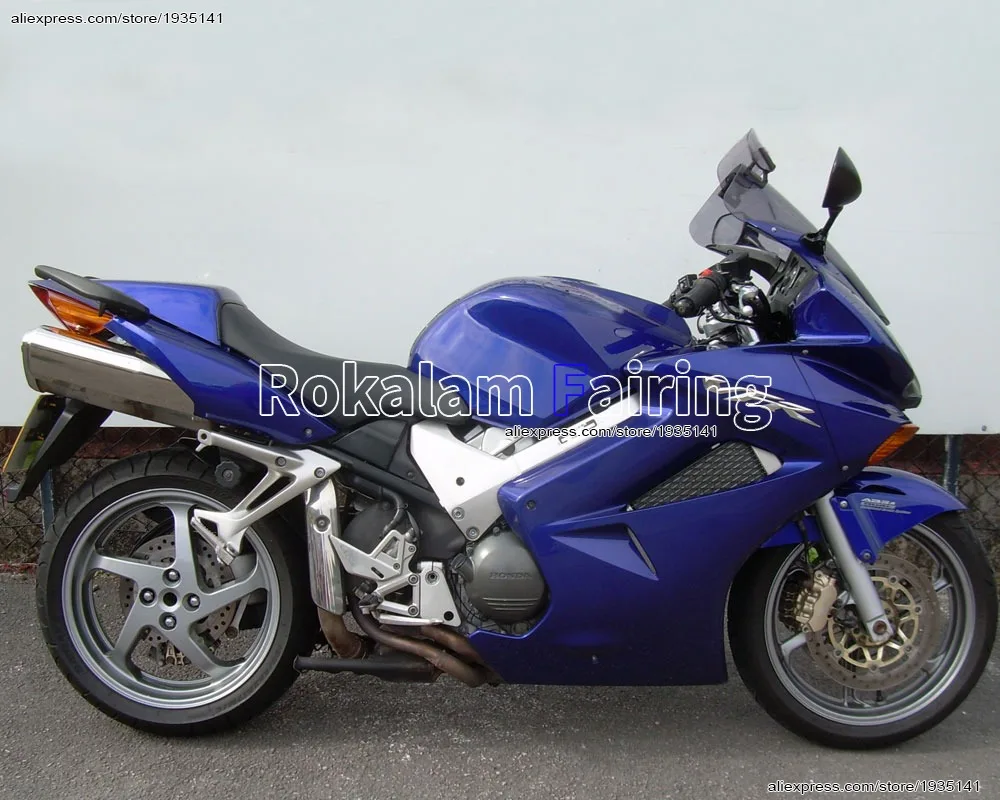 

Sports Bike Body Kits For Honda VFR800 2002-2012 VFR 800 02-12 Blue Aftermarket Motorbike Fairing (Injection molding)