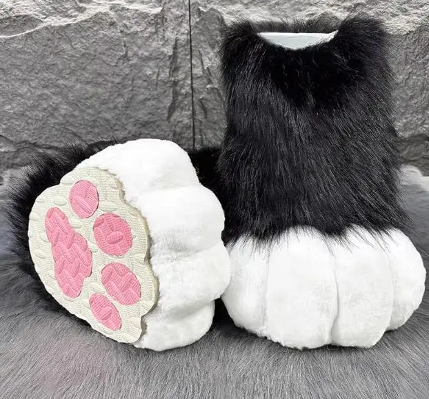 Fursuit feet paw shoes kit plush furry boots fursuit costume paw shoes halloween accessories cosplay costume Comic Exhibition