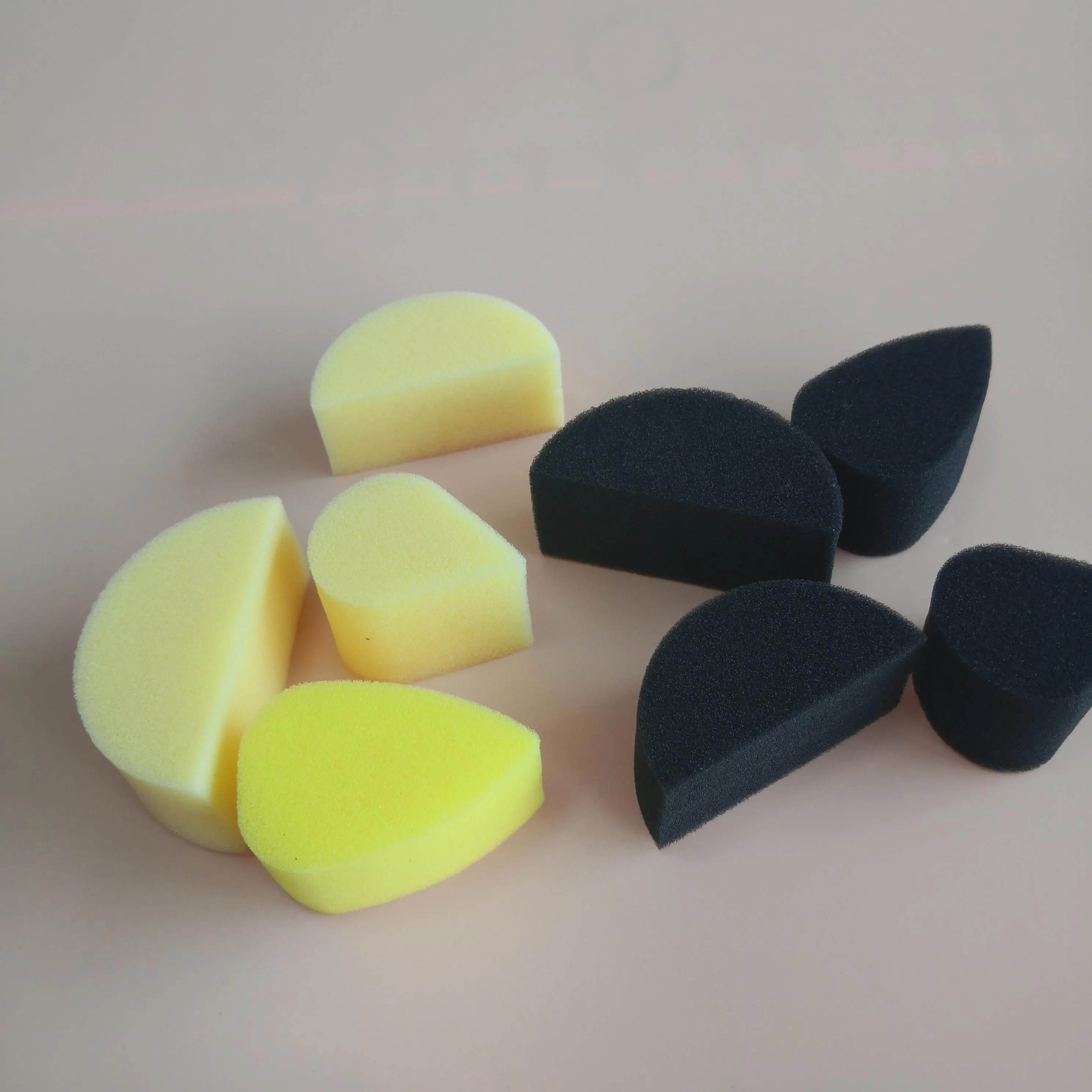 Wholesale Halloween Makeup Beauty Custom Shape Square Face Painting Black Yellow Facial Sponge 2