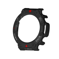 TPU Protective Shell Frame for Smart Watch - Durable Silicone Bumper Cover (Black red white)