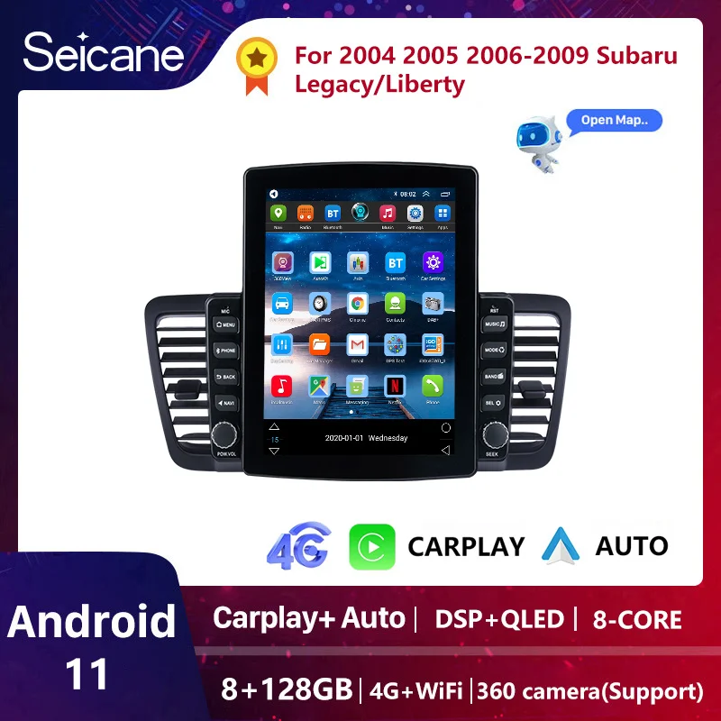 

Seicane Android 11 System Car Multimedia Screen For Subaru Legacy/Liberty 2004-2009 GPS Navi WIFI 4G Carplay Auto Radio Player