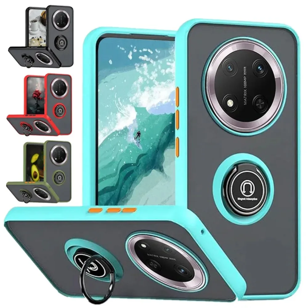 Armor Matte Clear Case with Magnetic Stand Holder and Shockproof Protection