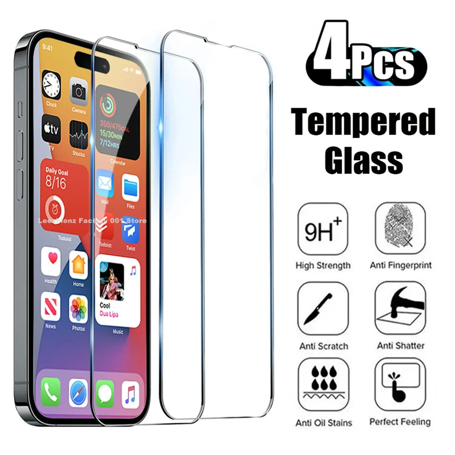 

2/4Pcs Protective Tempered Glass For iPhone 15 14 13 12 11 Pro Max Screen Protector on iPhone X XR XS 8 7 6 6S Plus SE Glass