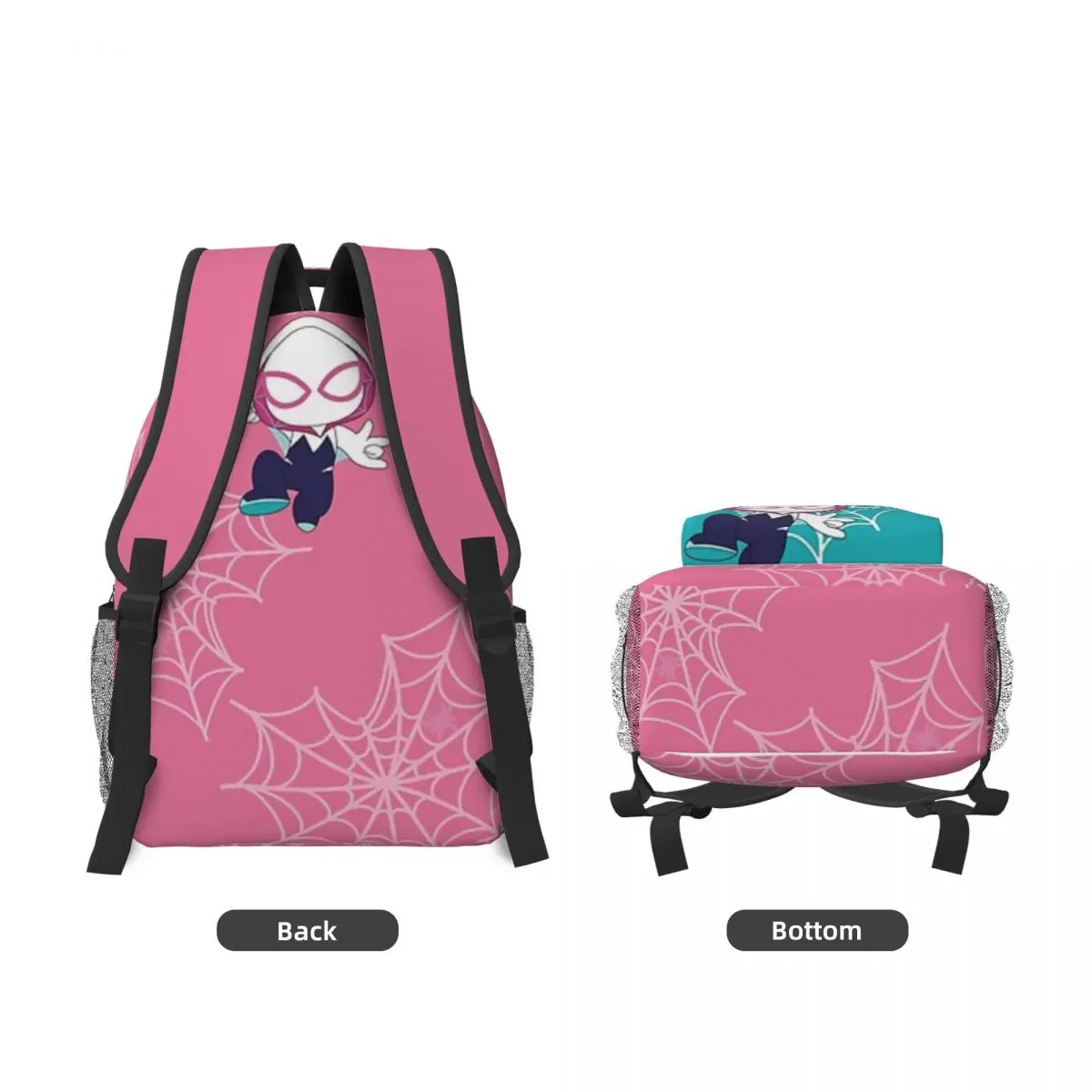 Gwen Little Spider Ghost, Baby Spidey Girl, Grl Pwr, Cartoon Ghost Spider Printed Lightweight Casual Schoolbag 17in 3