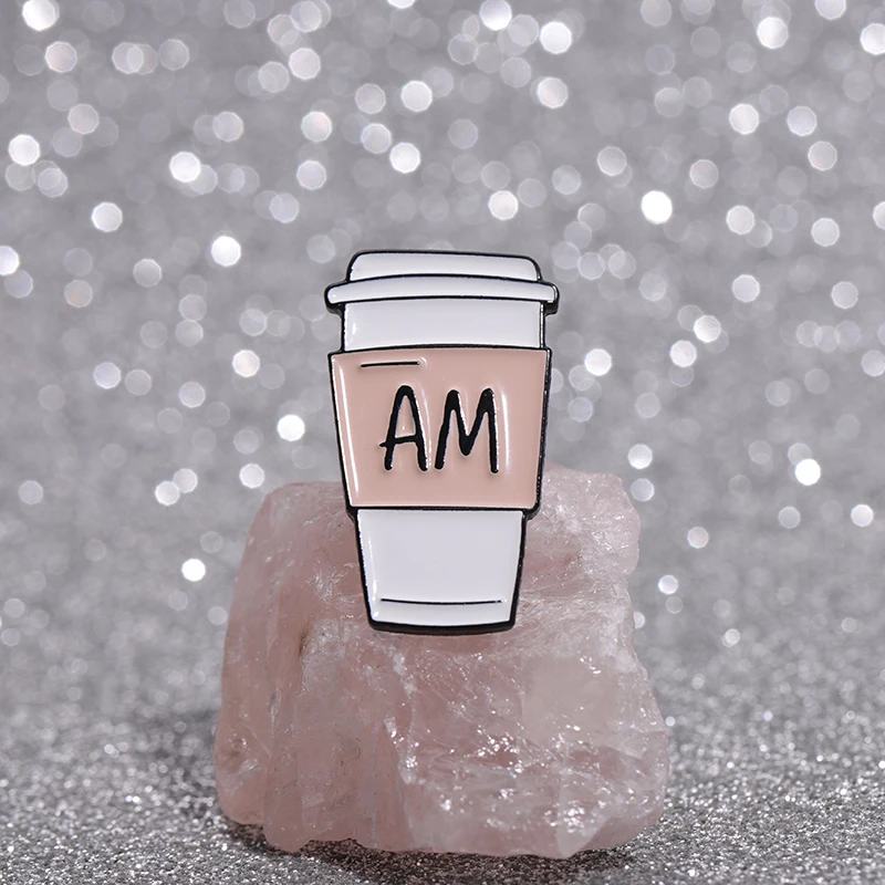 Kreative Metall broschen Kaffee bin Wein pm Cartoon Revers Abzeichen Rucksack Kleidung Emaille Pin Zubehör Geschenk für arbeitende Menschen – Detail 9