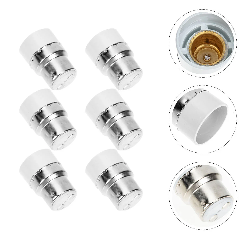 Lamp Bulb Holder 6pcs Bulb Holder Converter B22 to E14