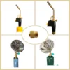 Adaptor Canister Gas Convertor 1"-20 UNF Adapter Lindal Valve Canister to 7/16"-28UNF Propane Tank Welding Torch MAPP Gas Cans 4
