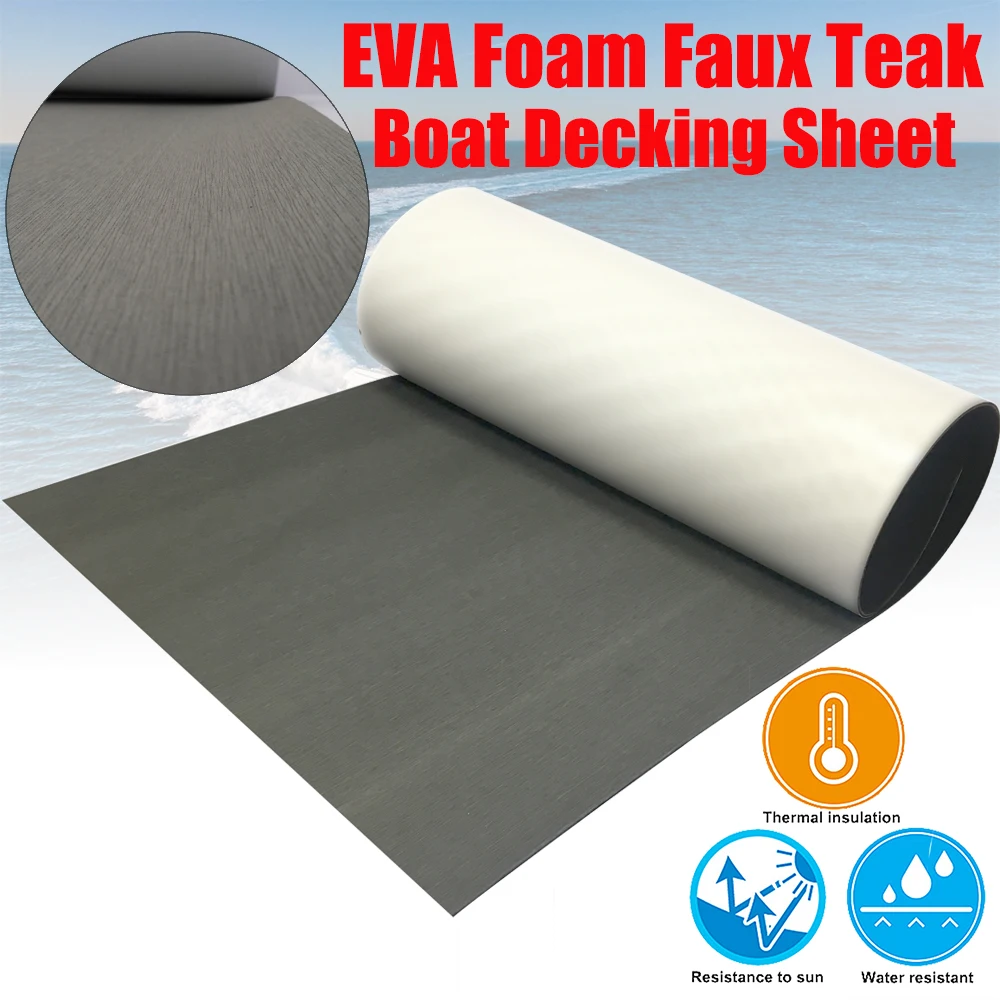 Boat Flooring EVA Foam Decking Sheet Faux Teak Marine Mat Marine Carpet Cooler Tops Seating Non-Slip Self-Adhesive Flooring Mate thicken bathroom floor carpet memory foam bath mat water absorption toilet rugs non slip pure color pad mats slow rebound rug