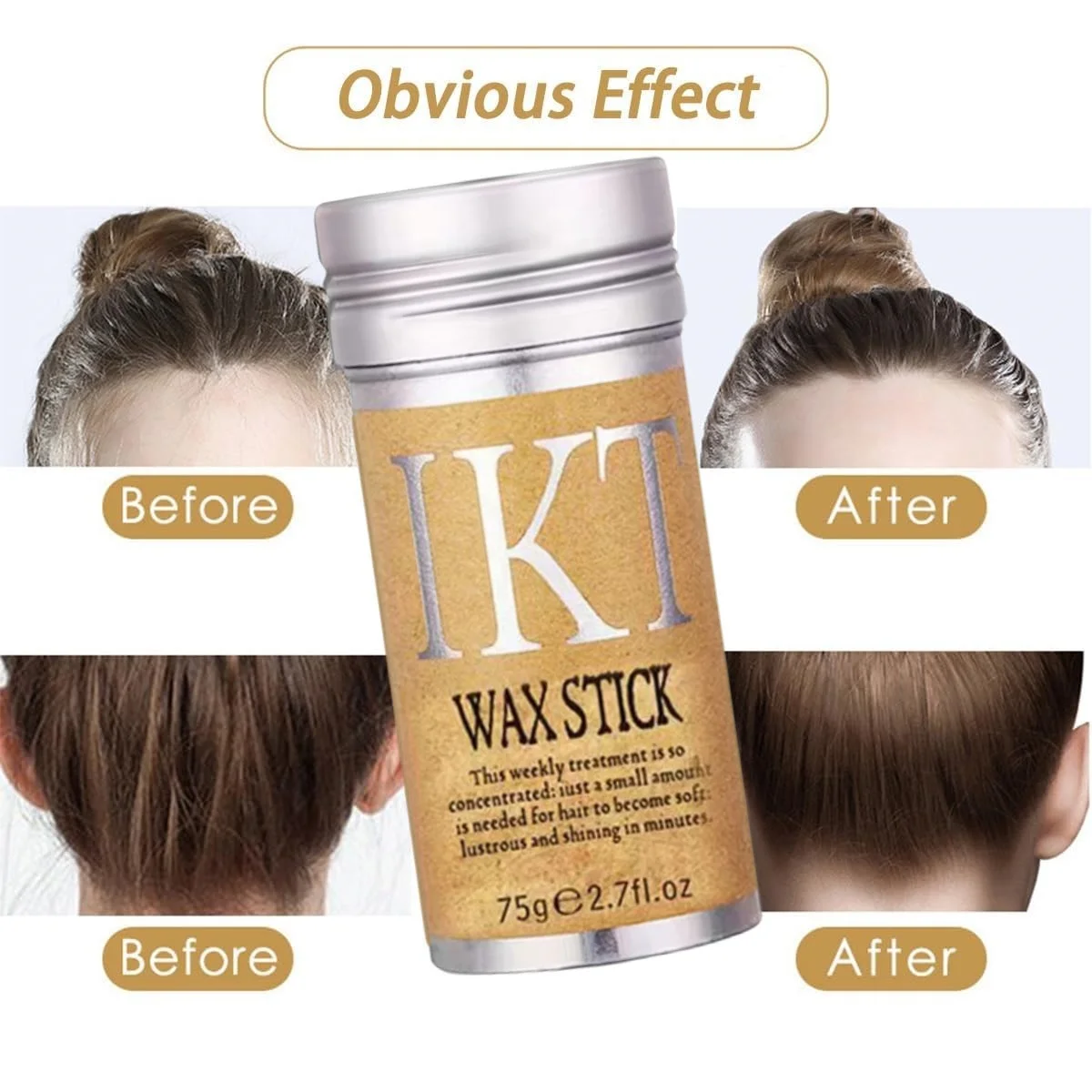 Hair Wax Stick for kids flyaways hair Hair Styling Waxes Dance Accessories Slick Stick for Women Teen Girls Gel Tamer Bun Maker 2
