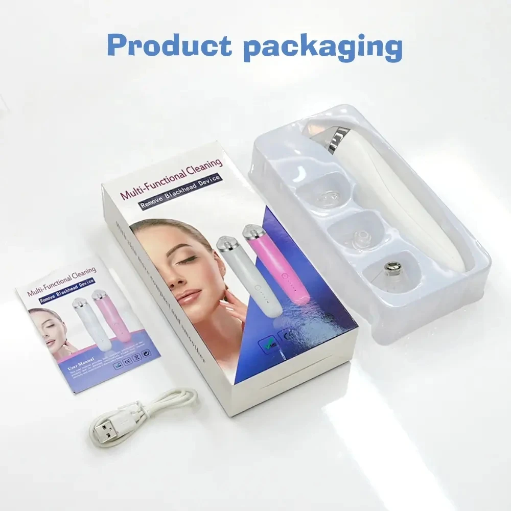 Blackhead Remover USB Rechargeable Facial Pore Cleaner Vacuum Suction Comedone Acne Pimple Black Head Extractor Care Tools