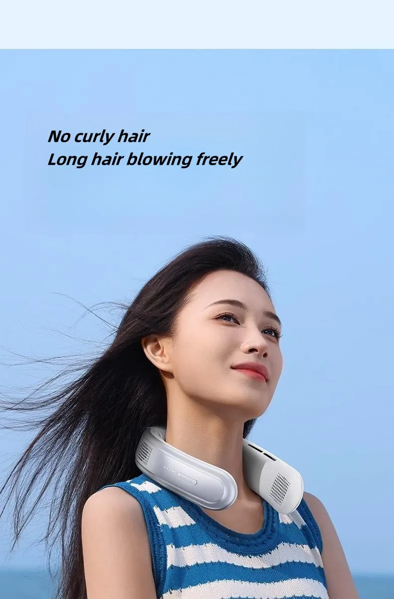 Portable Neck Fan 10000mAh Rechargeable Fan Mini 3-Speeds La - AIXIVO product image