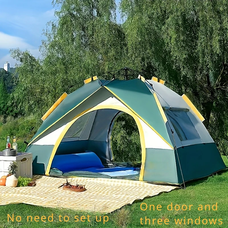 

Easy to install double layer outdoor camping tent suitable for family camping hunting hiking mountaineering trip，텐트， 타프