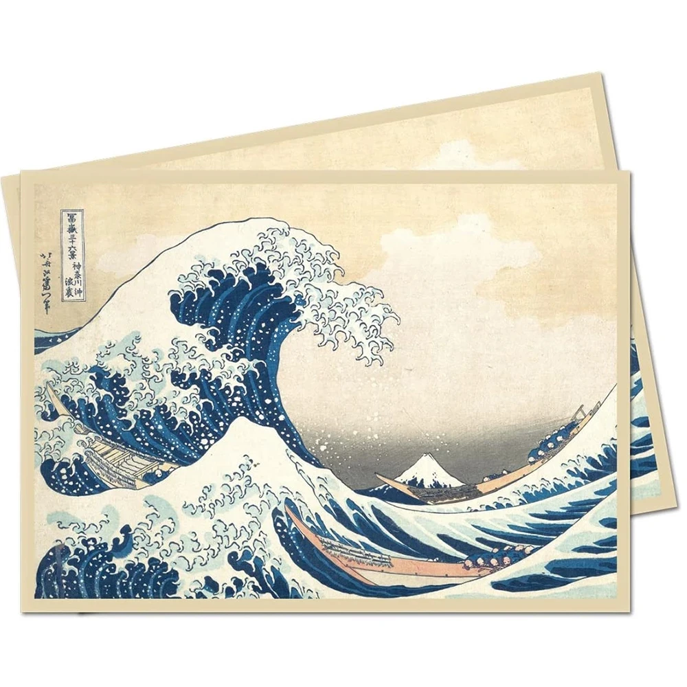 60PCS/BAG TCG The Great Wave Card Sleeves Japanese Style Card Protector TCG Shield Graphics Top Loader Color Sleeves YGO/PKM/MGT playing card cover playing card holder