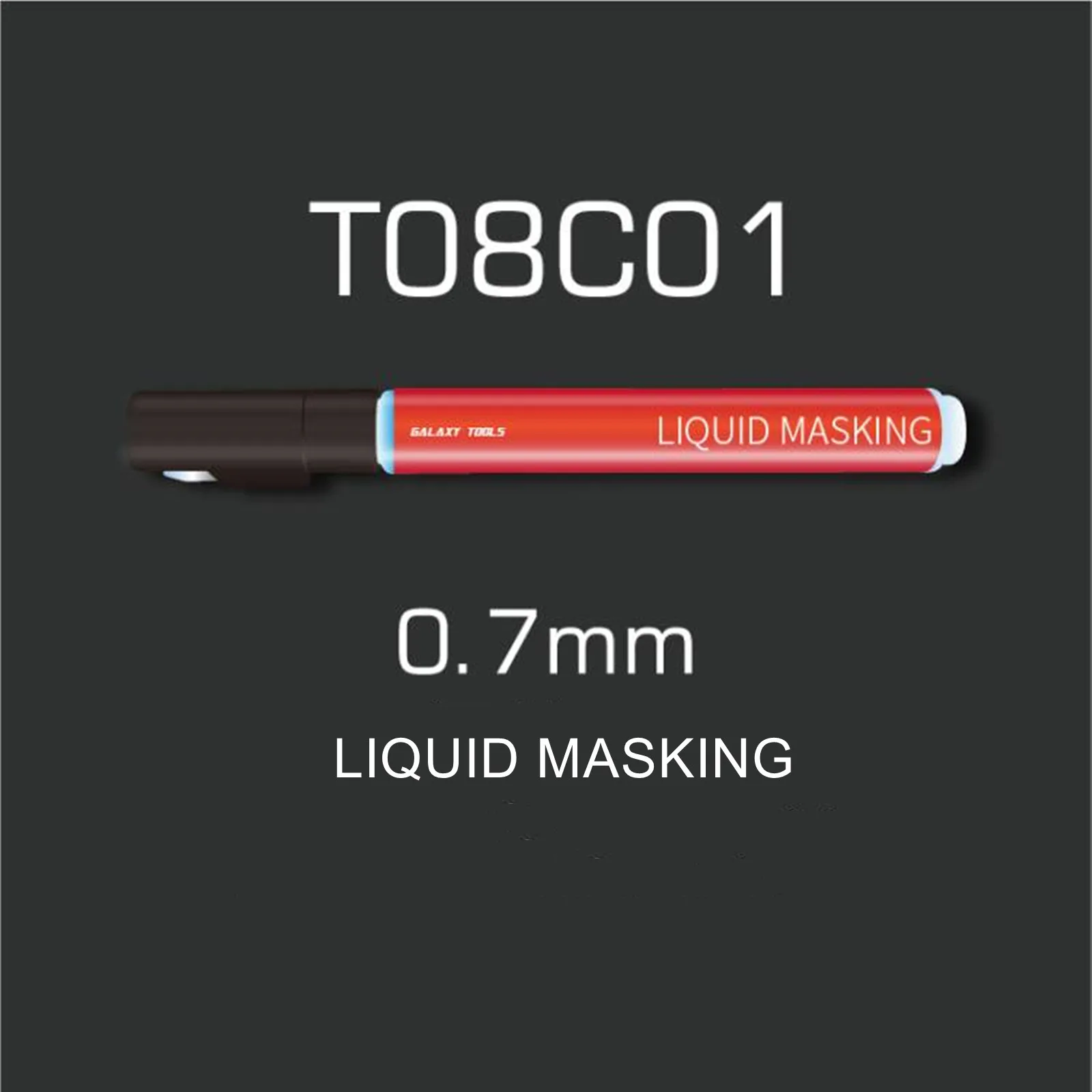 갤럭시 도구 T08C01-02 건담 모델 취미 DIY 도구 마커 용 액체 마스킹 펜 0.7mm 4mm