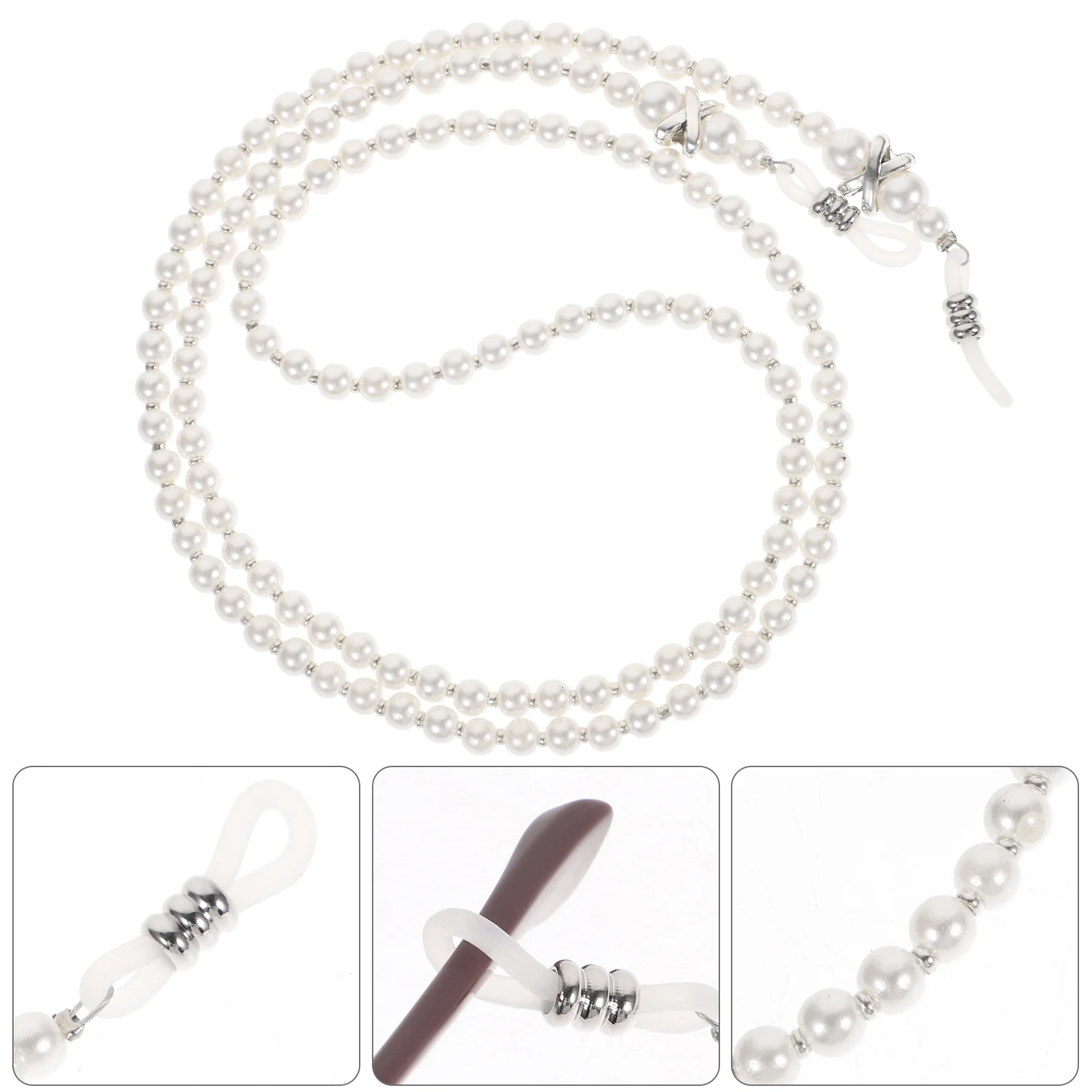 

2Pcs Eyeglass Chains Sunglasses Chains Strap Holder Glass Cords Lanyard Beaded Necklace Chains Eyewear Retainer Chains