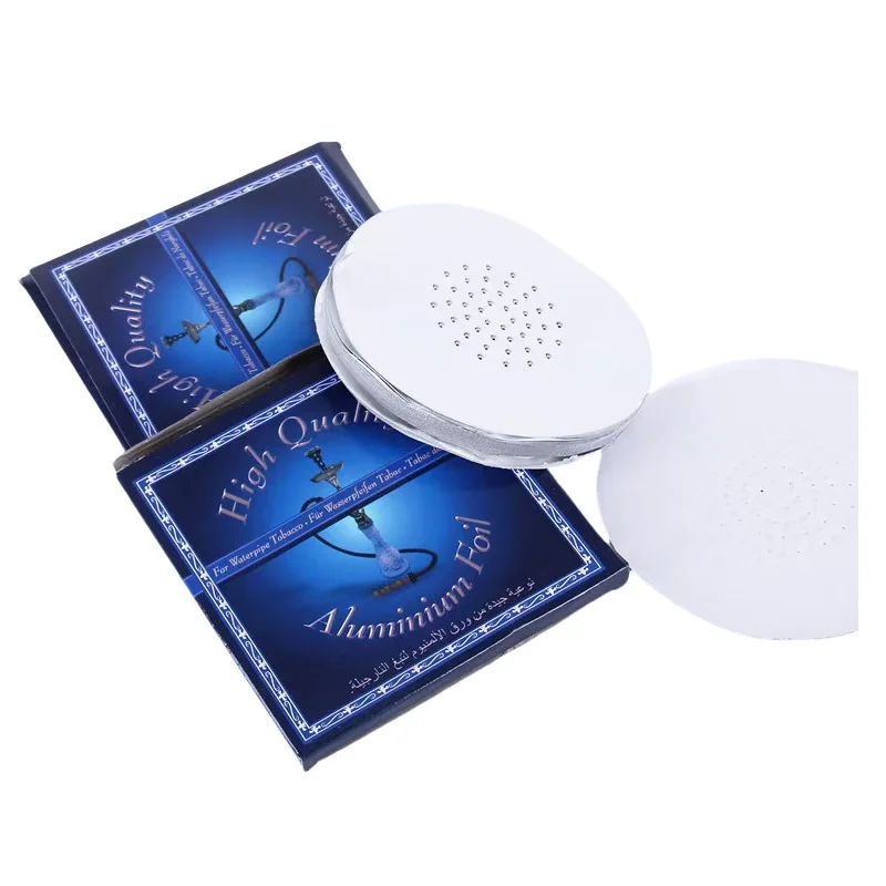 Hookah Accessories 50/100pcs Hookah Tinfoil 12cm Circular Perforated Tin Foil Arab Hookah Bowls