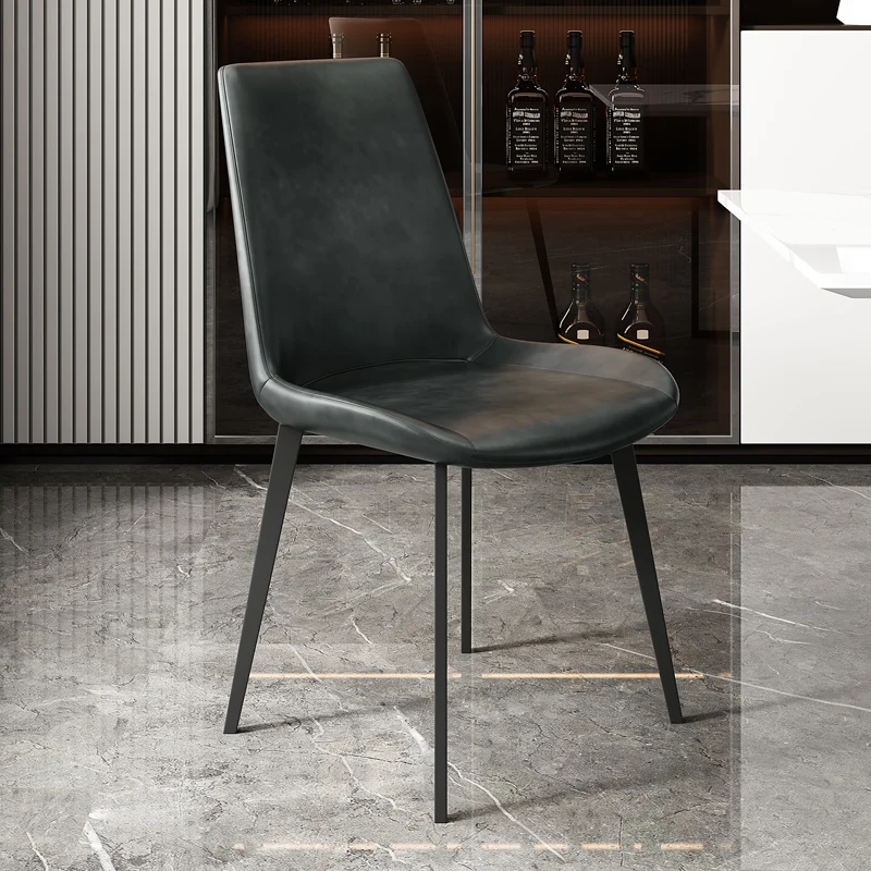 

Modern Minimalist Metal Dining Chair Balcony Kitchen Nordic Relaxing Dining Chair Living Room Cadeira De Jantar Furniture WZ50DC