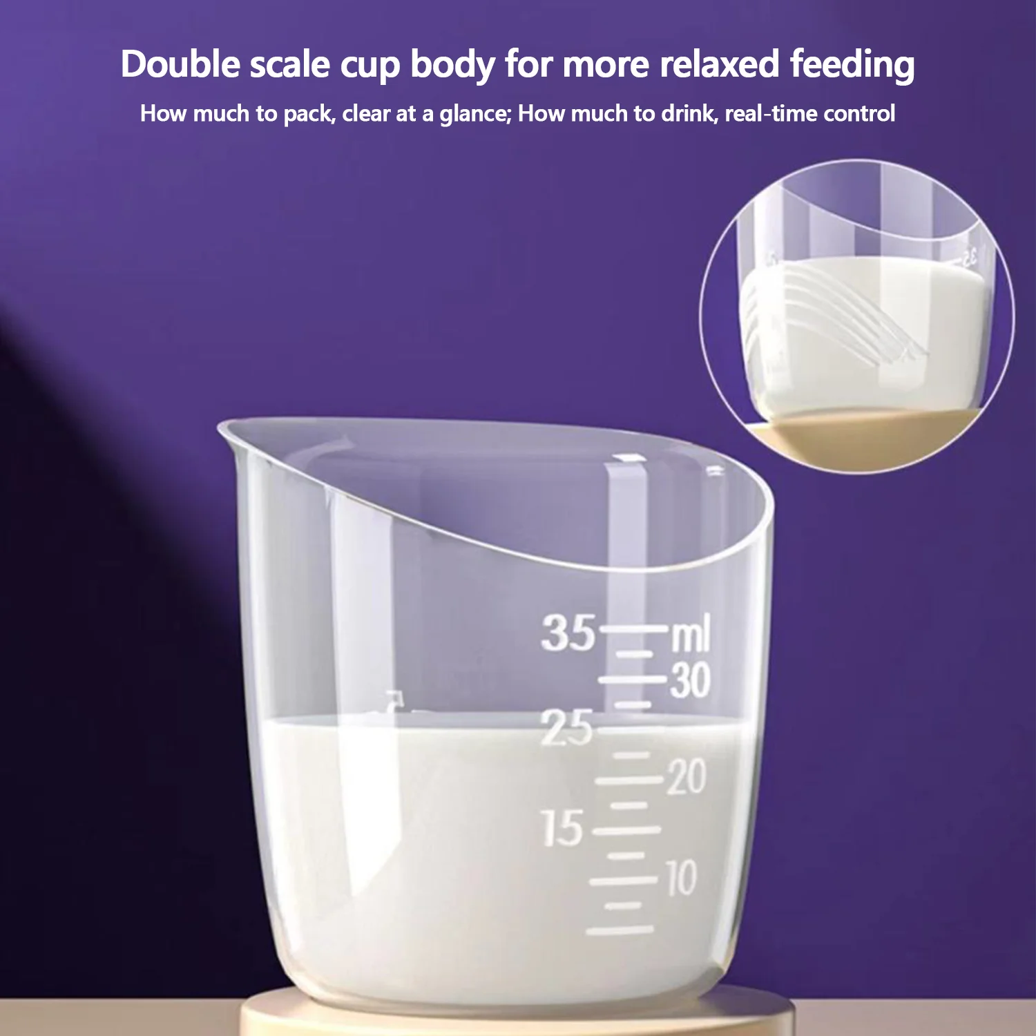 35ml transparent baby feeding cup hospital recommends newborn feeding cup measuring imported PP material