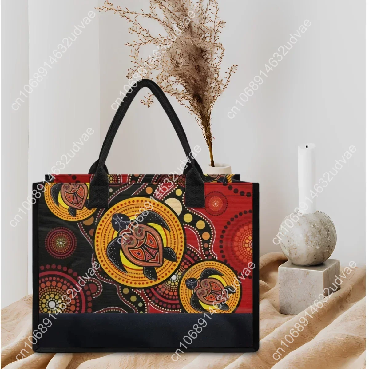 Aboriginal Australia Indigenous Turtles Pattern Totes for Women High Quality Vintage Handle Shoulder Bag Wedding Handbags 2023
