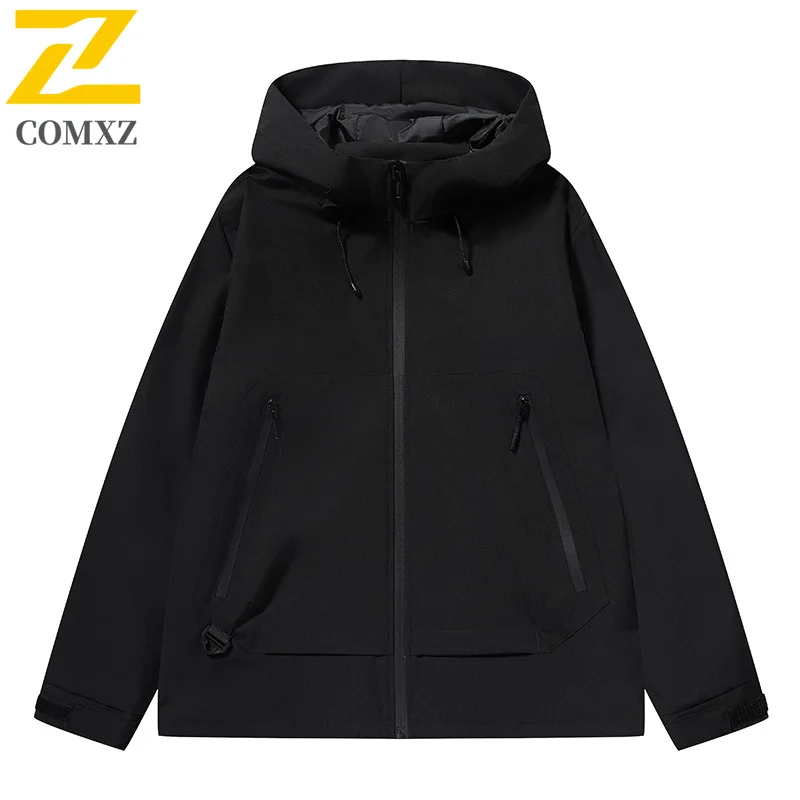 EiAO Windbreaker  Couple's Hooded Autumn Waterproof Windproof Outdoor Jacket Multiple pockets for Hiking Camping Fishing 2025