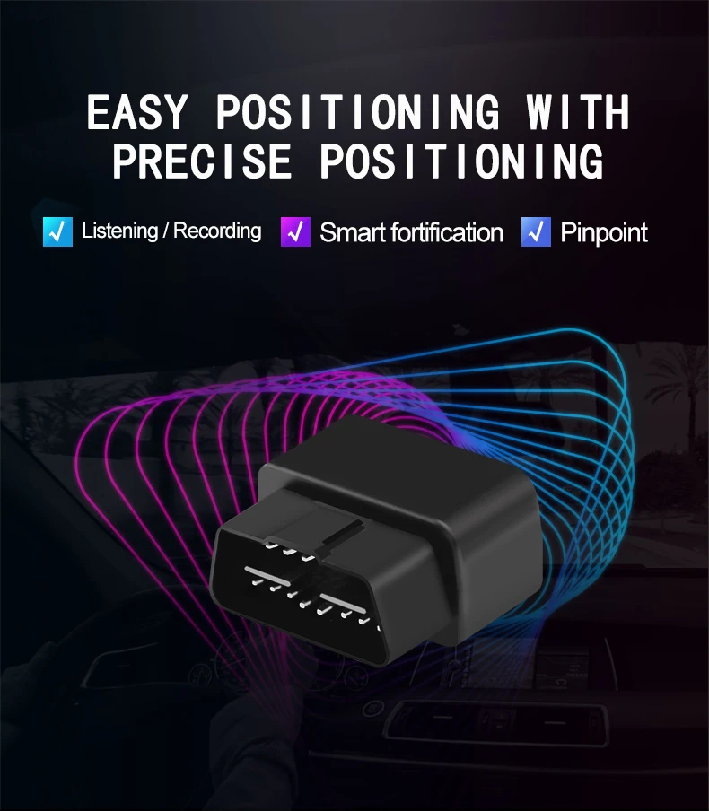 GPS Tracker Car Tracker 2G 4G Mini OBD Voice Monitor GPS Tracker Car ACC Status Shock Move Alarm SMS Call Tracking Geofence Locator