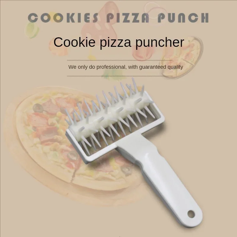 1pcs Pizza Rolling Pin Punch Pastry Roller Pin Biscuit Dough Pie Hole Embossing Dough Roller Lattice Craft Baking Cooking Tool roller cutter pizza roller pin