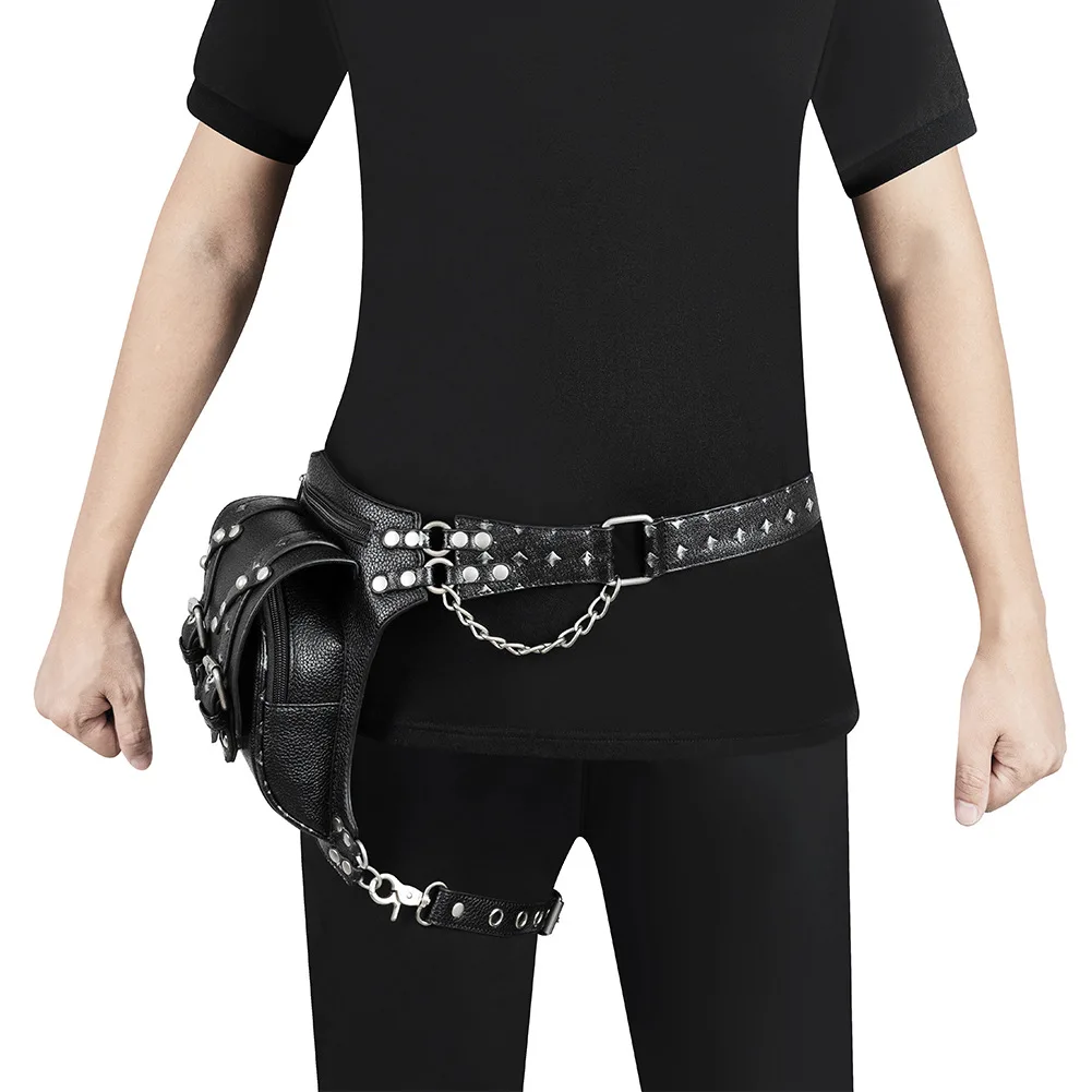 Steam Punk Outdoor Bag Women's Versatile Chain Locomotive Men's Bodypack Waist Bag Fanny Pack Leg Bag Bum Bag Belt Bag Chest Bag