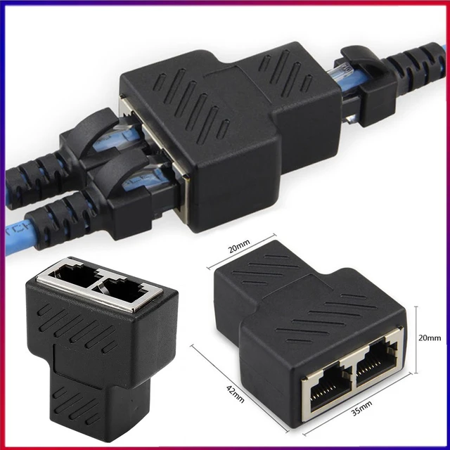 5/10pc 1 To 2 Ways LAN Ethernet Network Cable Network Splitter Double  Adapter Ports Coupler Connector Extender Adapter Plug - AliExpress