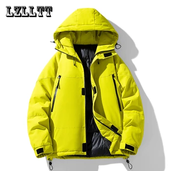 Uomo Inverno Nuovo Outdoor Caldo Parka Giacca Cappotto Autunno Outwear Casual Impermeabile di Spessore In Pile Parka Giubbotti Maschile LZLLTT 1