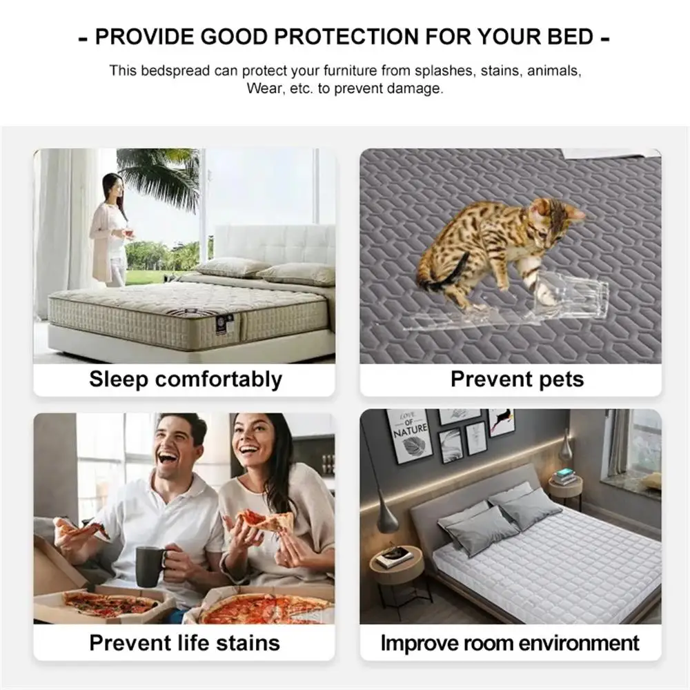 Waterproof Thicken Mattress Pad Protector Skin-Friendly Durable Fitted Sheet Bed Cover Latex Mat Cover 150x200 180x200 160x200 6