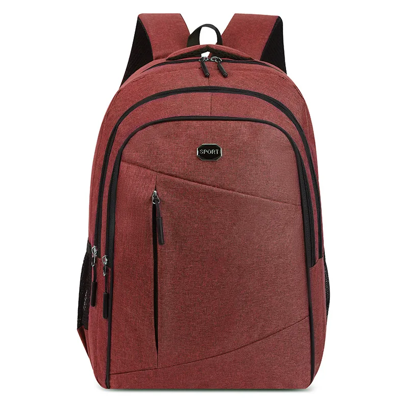 Mochila de gran capacidad para escuela secundaria y preparatoria, adecuada para viajes de negocios de hombres, computadoras portátiles y caminatas.