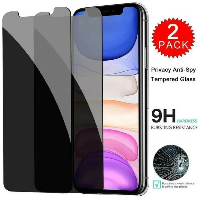 Anti-Spy Guard Peeping Glass Screen Protector Case for IPhone 17 Air 16 15 14 13 12 11 Pro Max Plus Mini 16e 17Pro 16Pro Cover