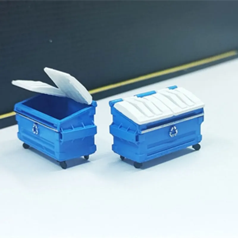 1/87 HO Scale Street Trash Can Model DIY Sand Table Scene Layout City Building Train Model Accessories Miniature Collection - Image 4