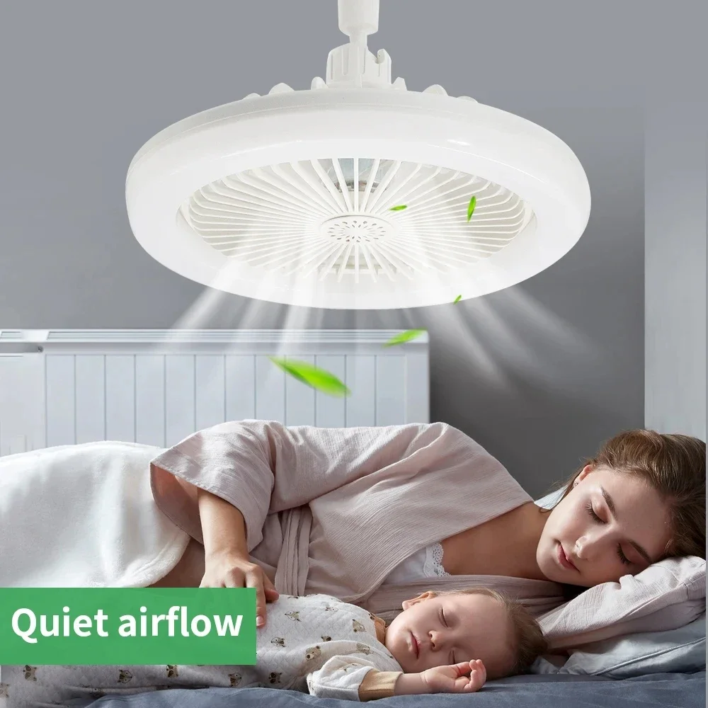 Smart 3 In 1 Ceiling Fan With Remote Control Lighting E27 Conversion Base 85-265v Lighting Base Suitable for Bedroom and Living 3