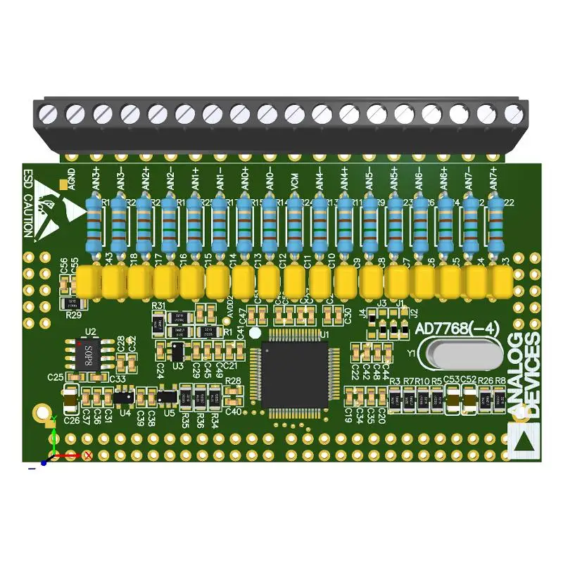 AD7768 8/4채널 고성능 24비트 동시 샘플링 ADC 모듈 110.8 KHz 대역폭